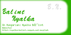 balint nyalka business card